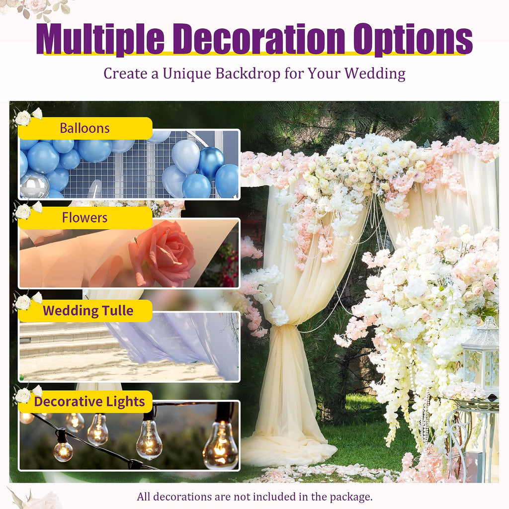 10x20FT Backdrop Stand, Pipe and Drape Backdrop Stand for Parties, Pipe Kit Curtain Frame, Curtain Frame Stand, Studio