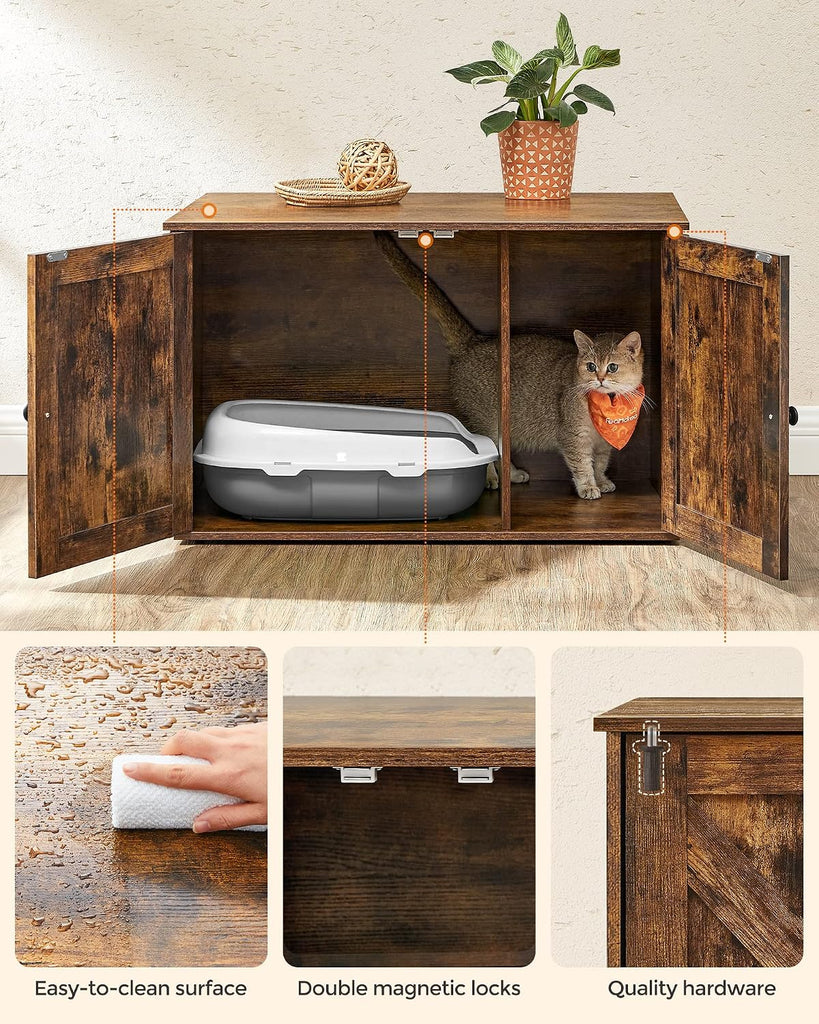 Cat Litter Box Enclosure, End Table, 31.5 x 20.9 x 19.7 Inches