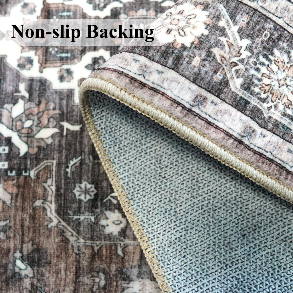 Washable Hallway Runner Rug: Oriental Living Room Entryway Wide Area Rug Ultra Soft Non Slip Runners Dining Room
