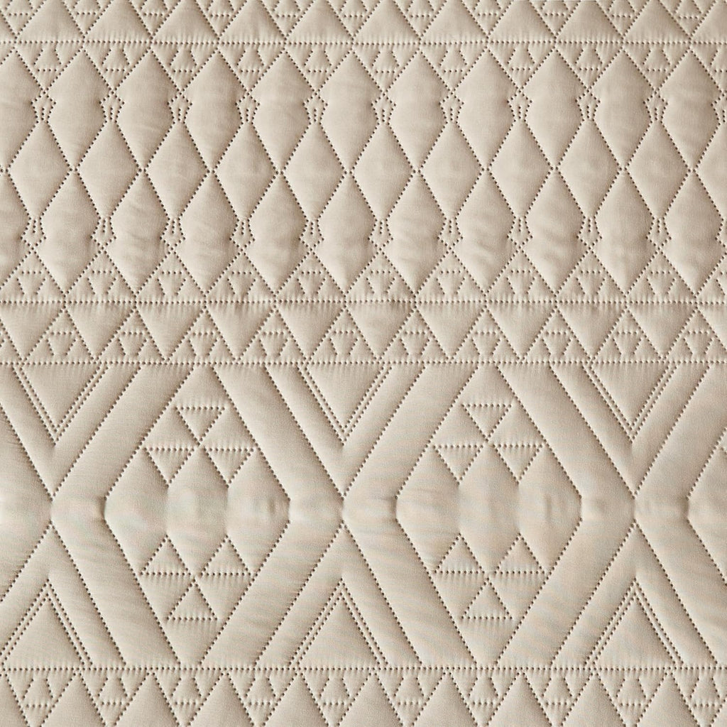 King/Cal King Quilt Bedding Set,Beige Lightweight Microfiber Soft Bedspread,Modern Style Geometric Pattern Coverlet