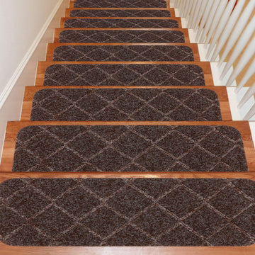 Carpet Non-Slip with Non Skid Rubber Backing Specialized for Indoor Wooden Steps, Removable Washable Step Runners