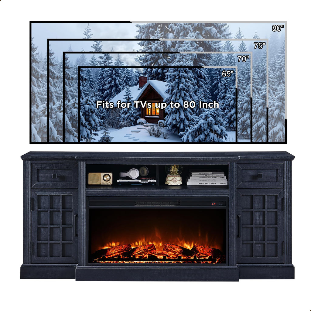 Farmhouse 70" for 80" TV, Black