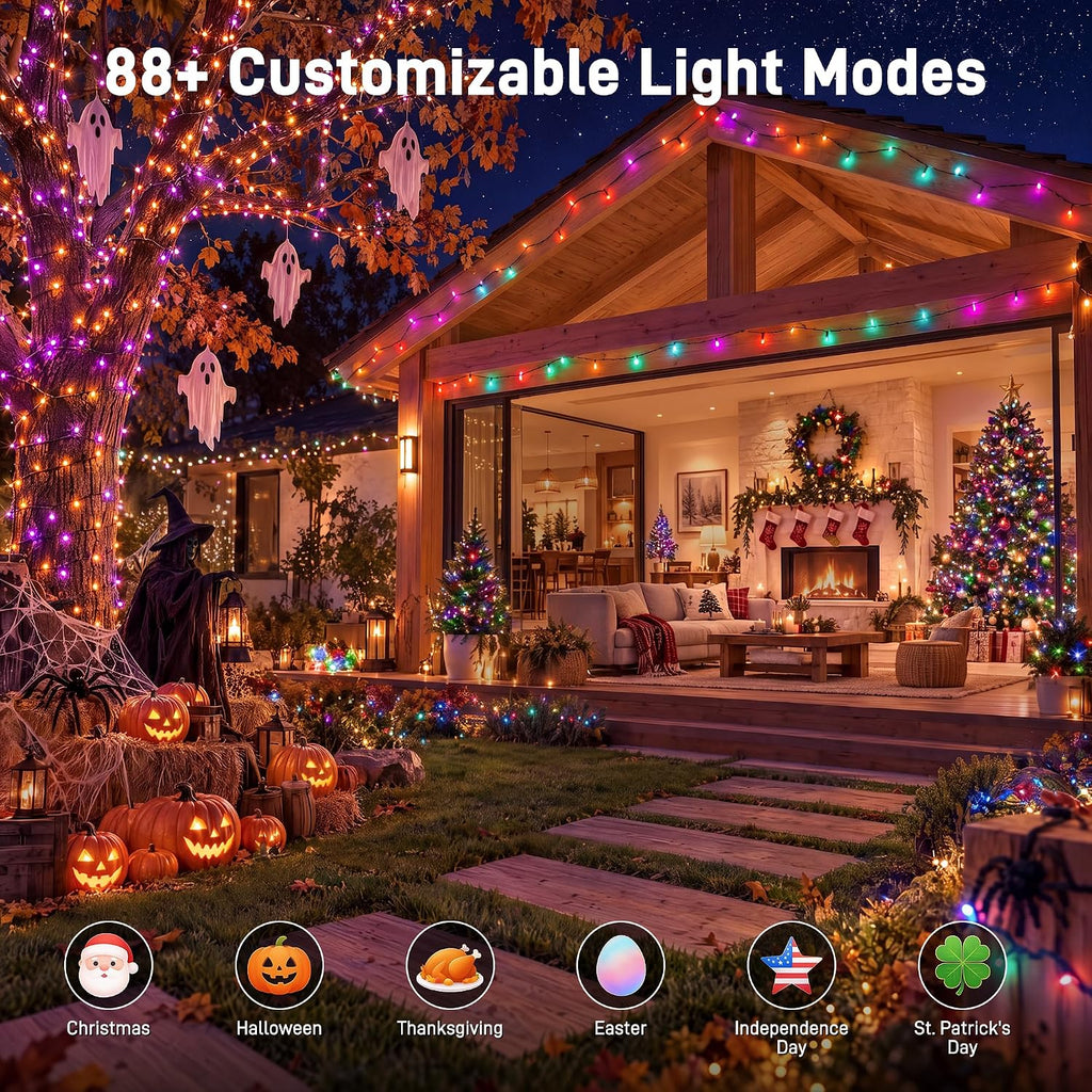 Smart Christmas String Lights,131FT 400 LED RGBW Color Changing Light