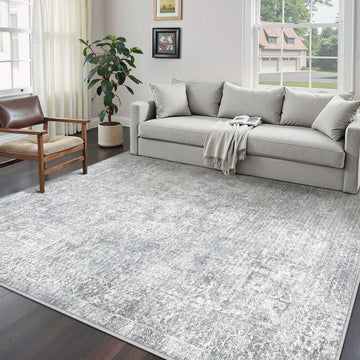 5x7 Area Rug Vintage Gray Distressed