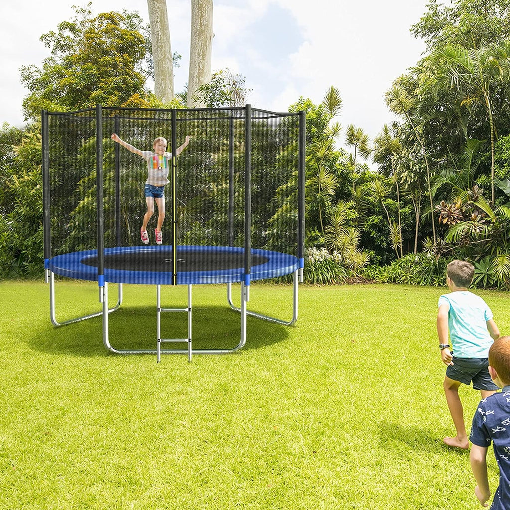 Trampoline with Net for Kids Outdoor 8 10 12 14 15FT ASTM 400LBS | Combo Bounce Jump for Kids and Adults Backyard