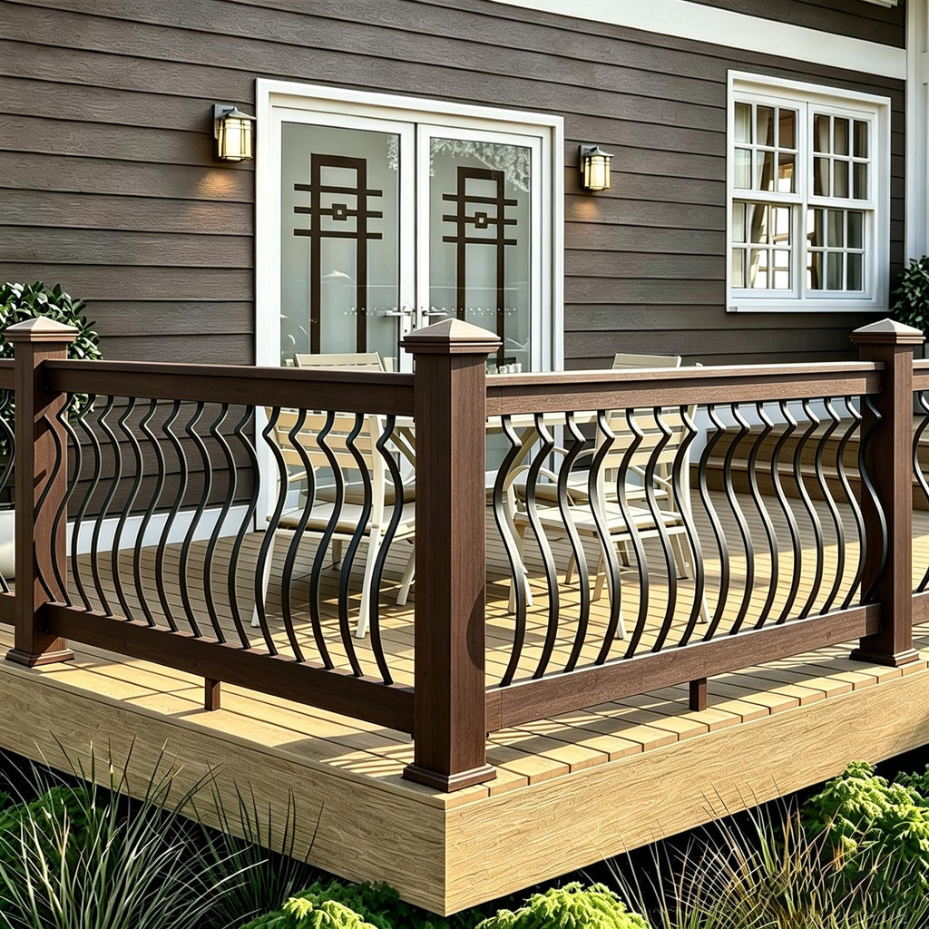 26 Pack 36" Deck Balusters with Screws, Iron Deck Railing