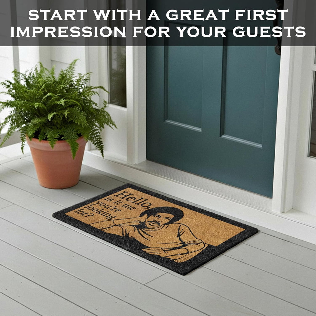 Hello Is It Me You're Looking for Welcome Mat 30x17 Inch Funny Doormat Coir | Funny Home Decor, Fan-Inspired Design