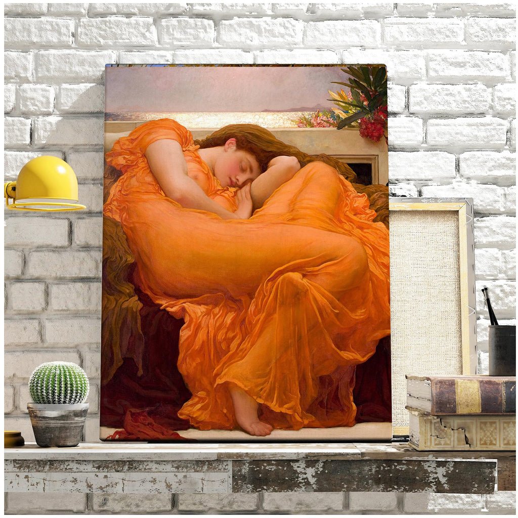 Flaming June by Frederic Leighton, Canvas Print