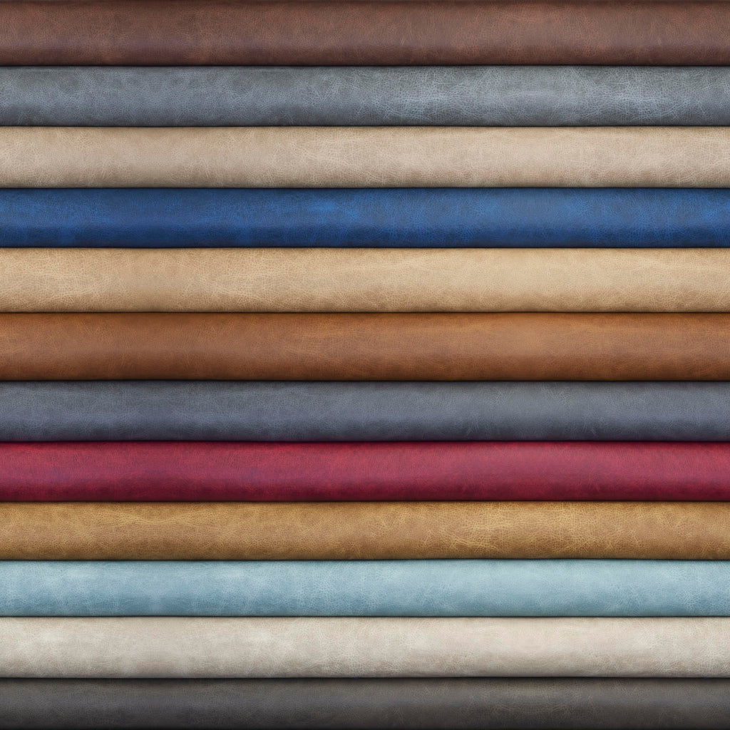 Faux Leather Fabric, Thick Durable Synthetic Repholstery Leather Vinyl, Soft Touch Distressed DIY and Craft Material