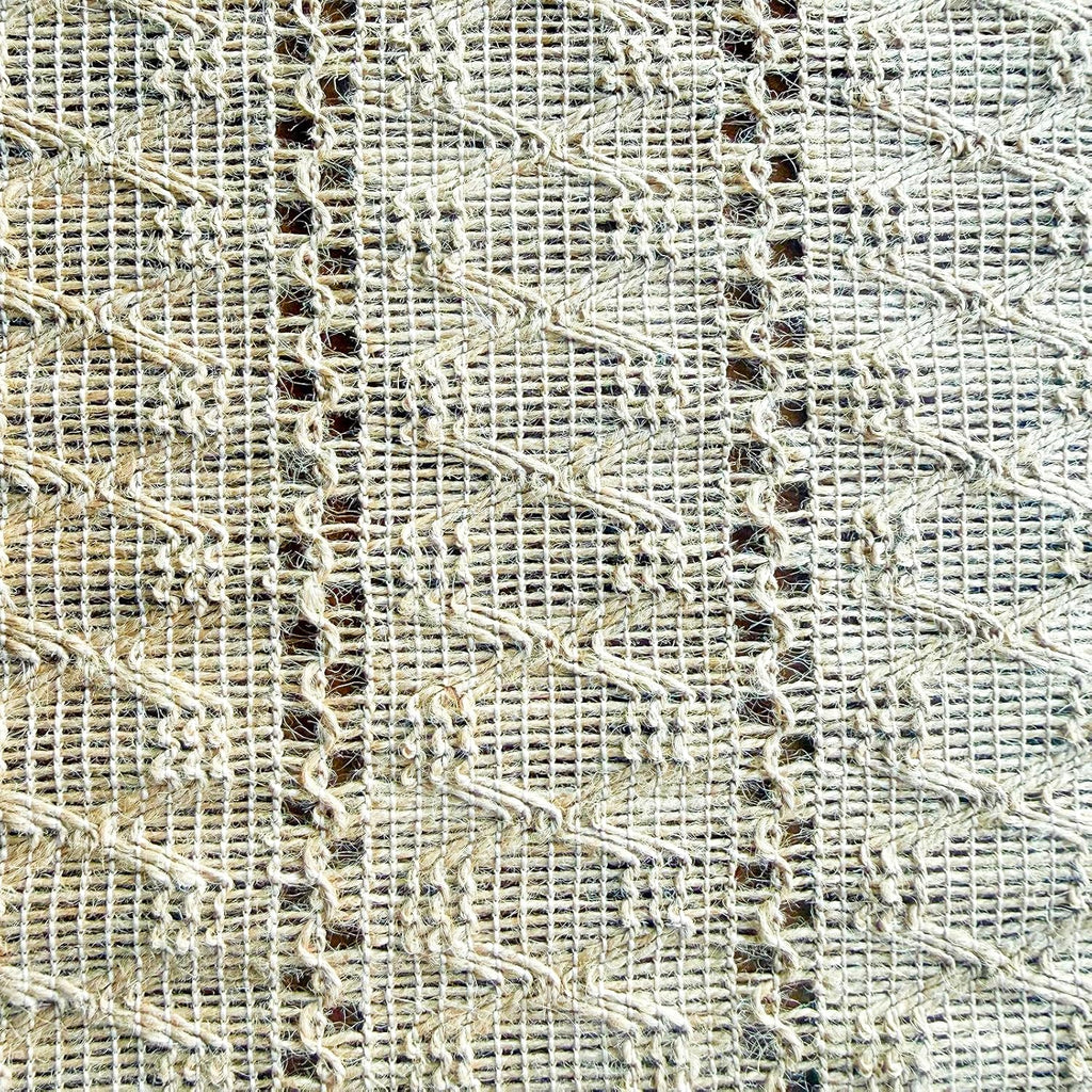 Burlap Placemats, 12x18 Inch Natural Cotton Jute and Kitchen Woven Placemats with Tassels for Dining Table - Set of 6