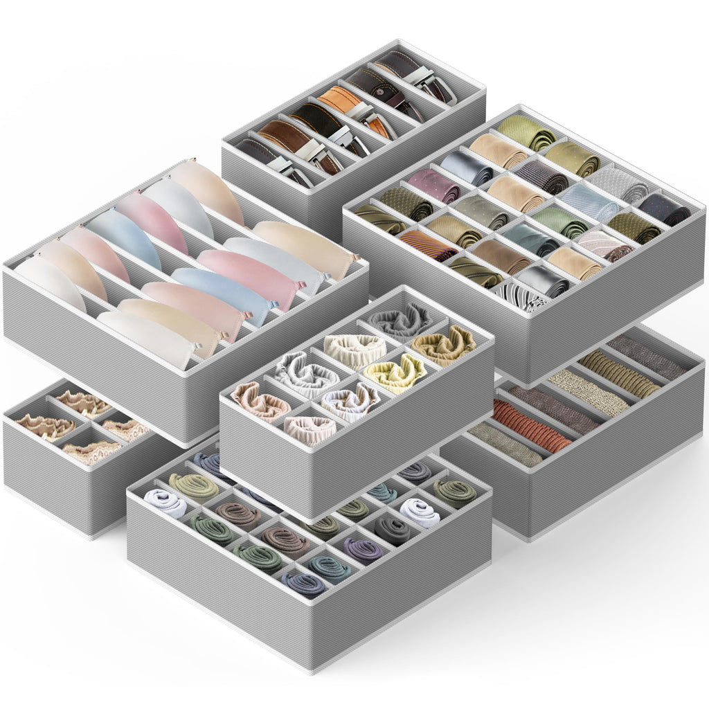 Closet Underwear Organizer Drawer Divider Assorted 7 pcs