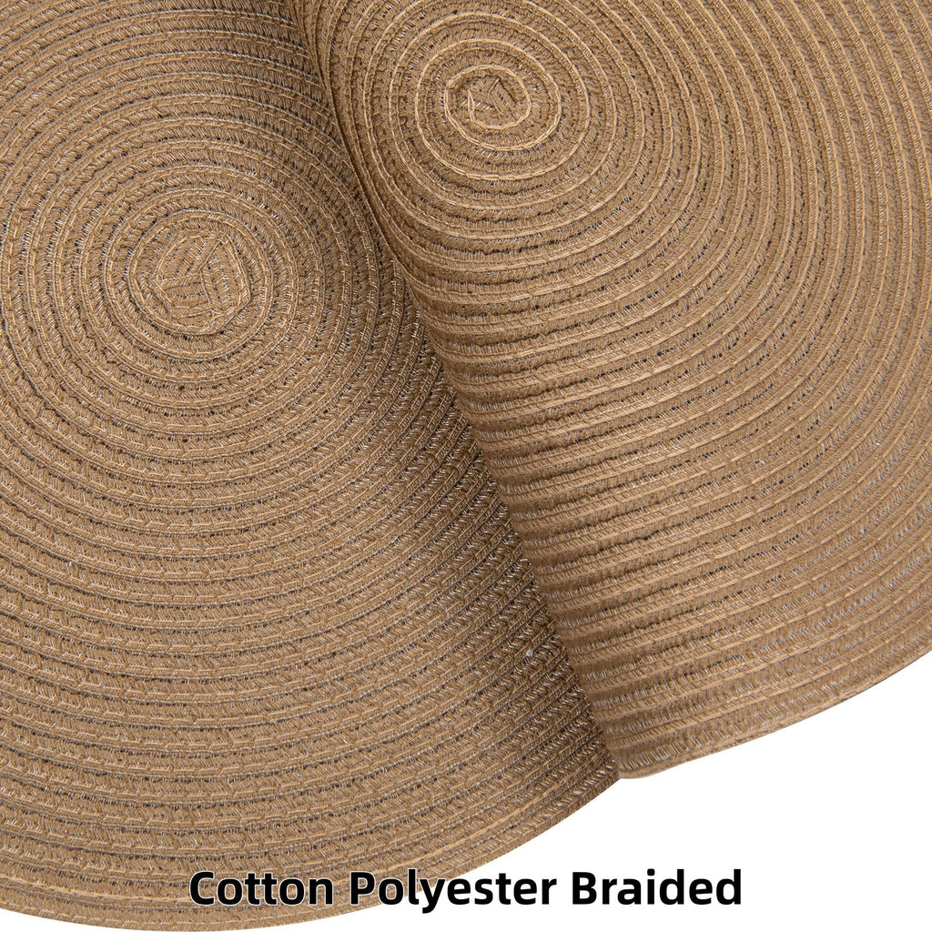 Round Placemats Set of 4 Woven Braided Kitchen Table Placemats 15 inch Round Place Mats Washable Table Mats Indoor