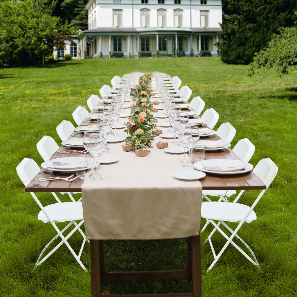 Plastic Folding Chairs Set of 100, White Plastic Folding Chairs, Perfect for Party Event Outside Entertaining, 350
