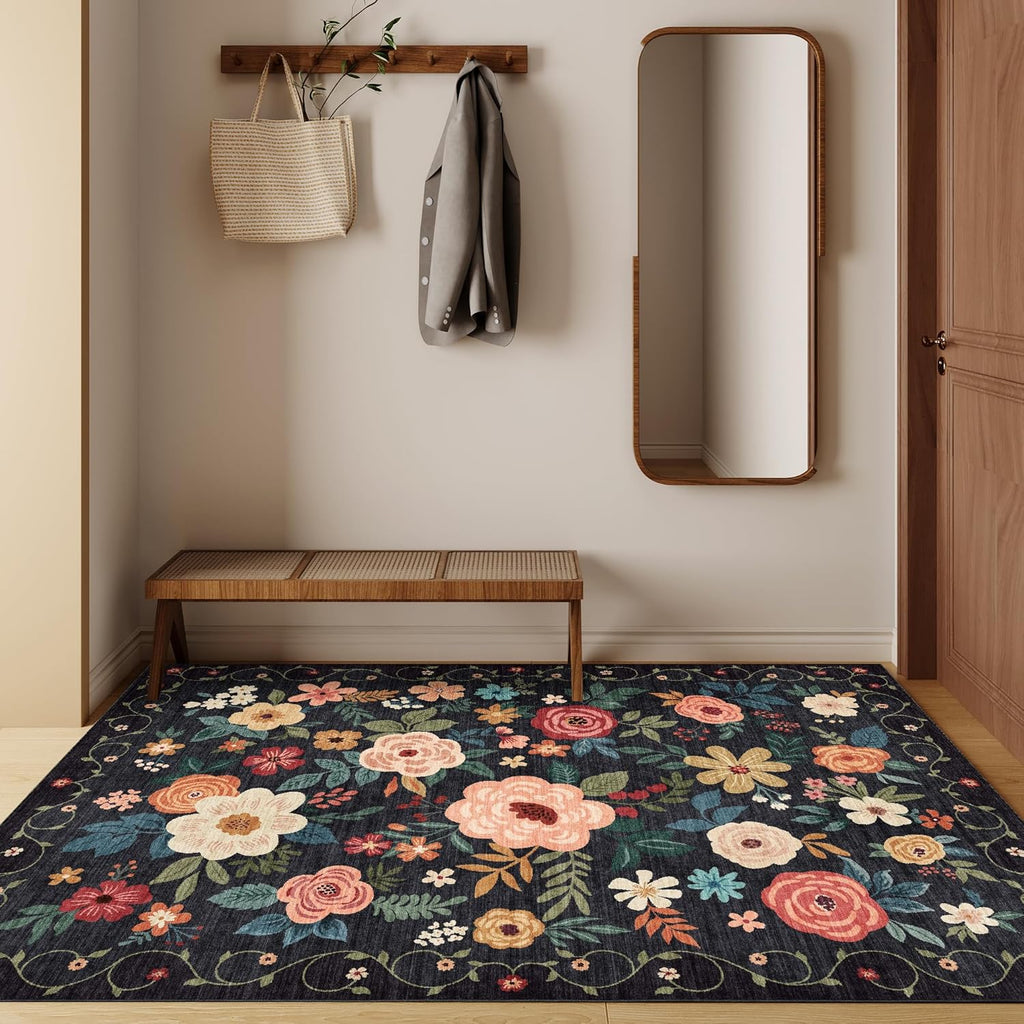 3x5 Area Rug, Floral Rugs