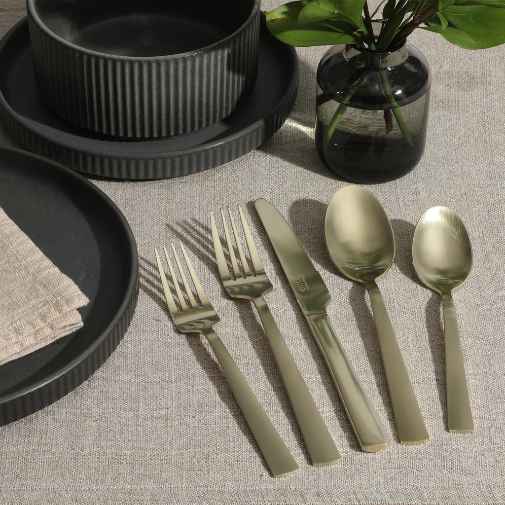 Earlston 20-Piece Flatware Silverware Set - Stainless Steel Utensils - Forks, Spoons, Knives - Service for 4
