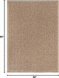 Easy Jute Rug 5x7, Indoor Outdoor Natural Color Fiber Area Rugs