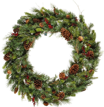 36" Cibola Mixed Berry Artificial Christmas Wreath, Unlit - Faux Mixed Berry Christmas Wreath - Indoor Seasonal Home