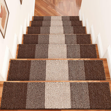 15PCS, 8" x 30" Indoor Stair Runners for Wooden Steps