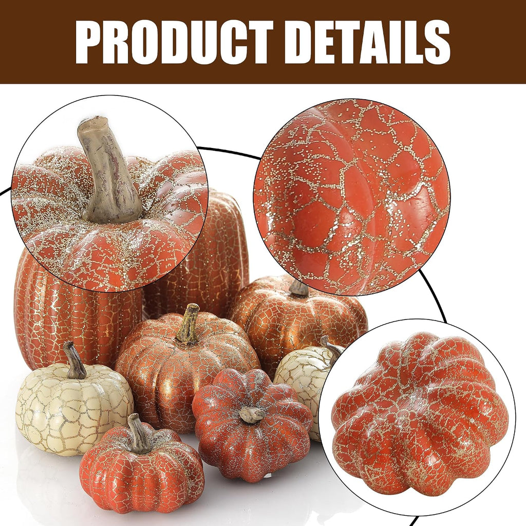 Pumpkin Decor, Halloween Pumpkin - Set of 8