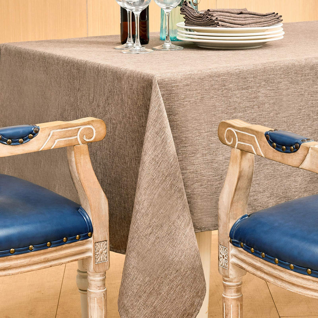 Rectangle Table Cloth Linen Farmhouse Tablecloth Waterproof Anti-Shrink Soft and Wrinkle Resistant Decorative Fabric