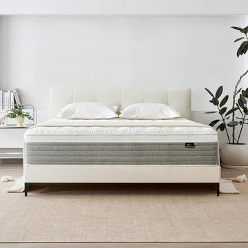 King Mattress 14 Inch, Medium Firm King Size Mattress in a Box,Hybrid Mattresses with Gel Foam & Zoned Pocket Springs