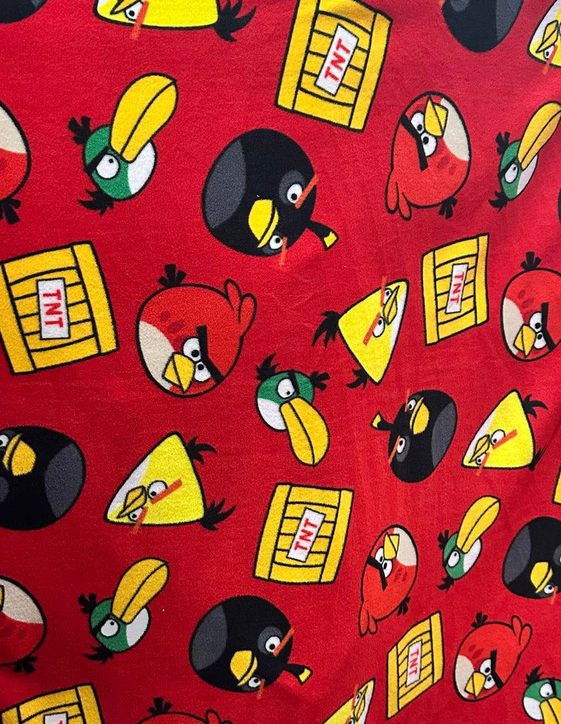 Angry Birds Prints Anti Pill Premium Fleece Fabric