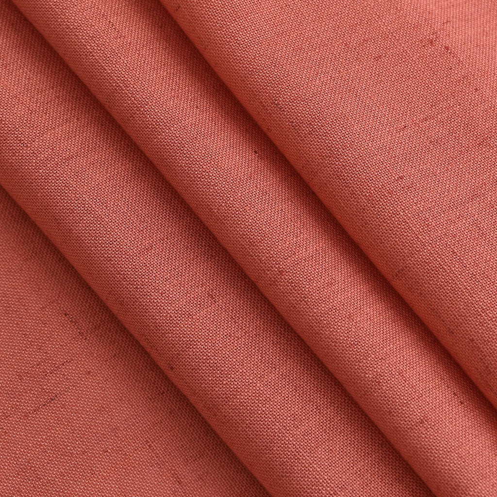 Coral Linen Curtains 102 Inches Long 2 Panel Set Back Tab Rod Pocket Semi Sheer Light Filtering Burlap Extra Long