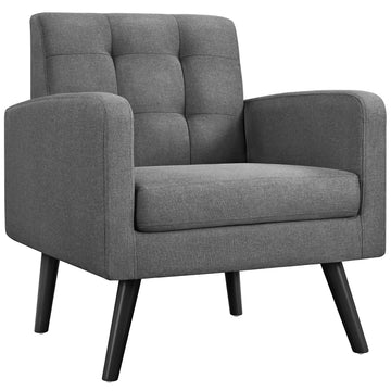 Mid Century Accent Chair Living Room Chair Dark Gray
