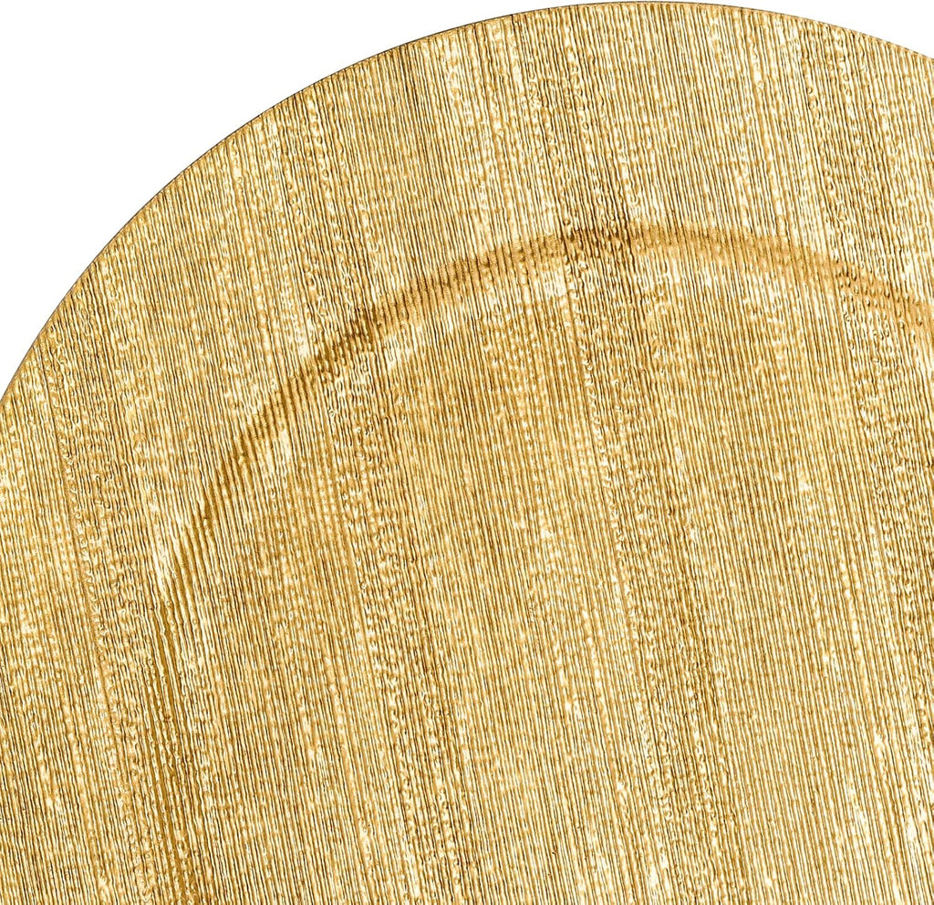 Gold Charger Plates, 13" Plastic Chargers for Dinner Plate - Set of 12