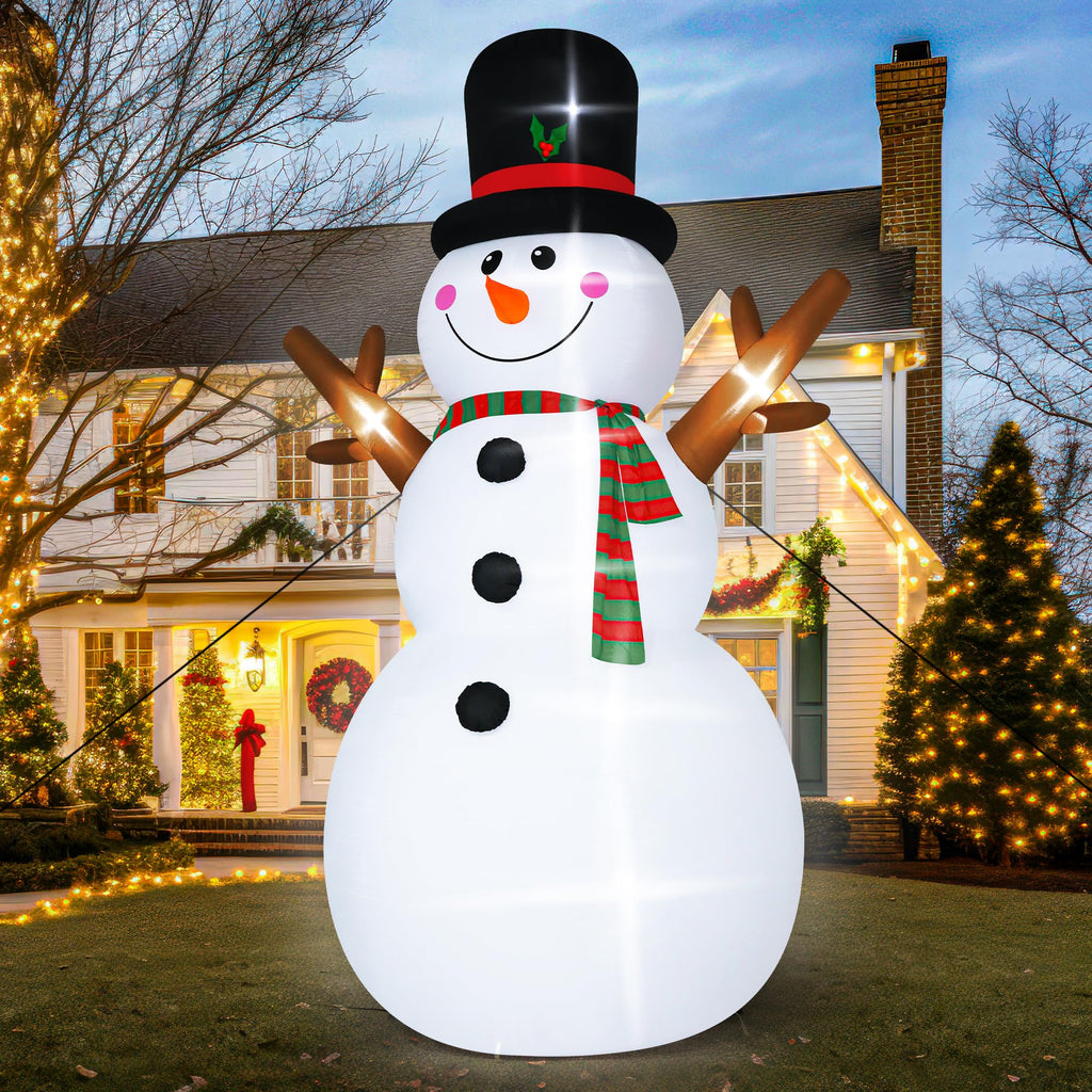18 FT Christmas Inflatable Snowman, Giant Blow Up Snowman Outdoor Decor