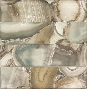 Oasis Tile Magical Forest Champinion Brown | 3x12 Glossy Glass Subway Tile