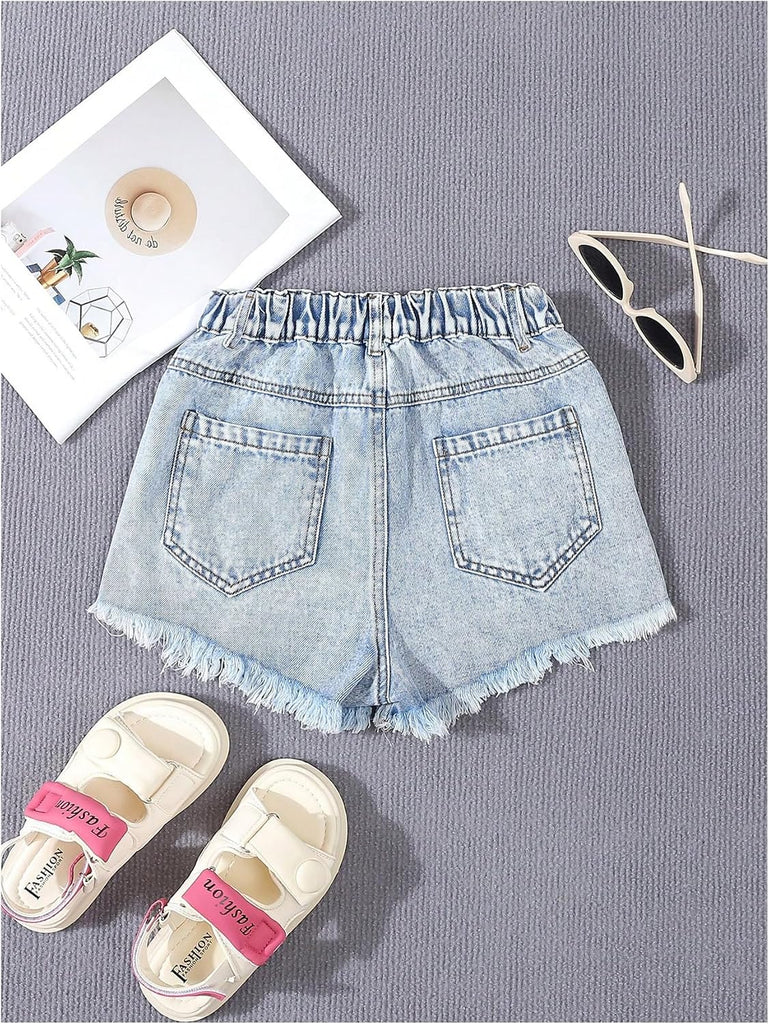 Girl's Jean Shorts Denim Jorts Cute Summer Ripped Clothes