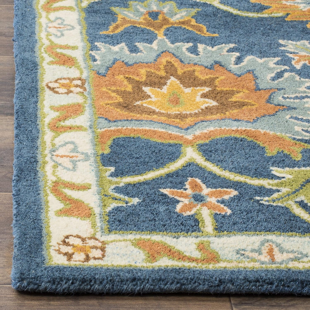 Heritage Area Rug - 9' x 12', Navy, Handmade Traditional Oriental Wool