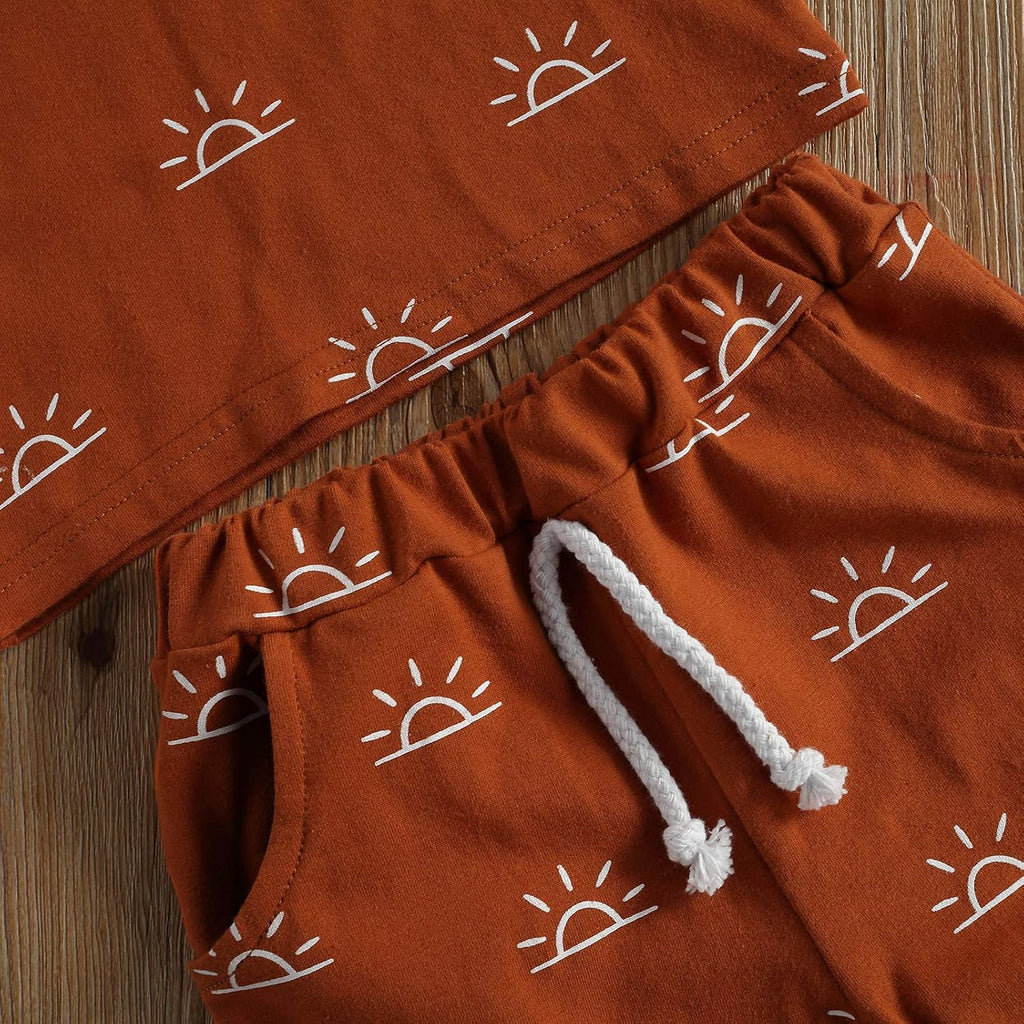 2Pcs Baby Boy Summer Clothes Infant Toddler Beach Outfits Sleeveless Tank Tops Shorts Set
