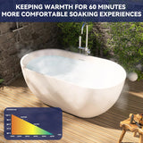 59" Acrylic Free Standing Tub, Stand Alone Tub, Freestanding Bathtub, Soaking Bathtub, cUPC Certified, SE(Glossy White)