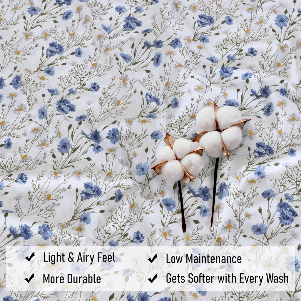 100% Cotton Sheets, Percale Sheet Set, Sweet Pea