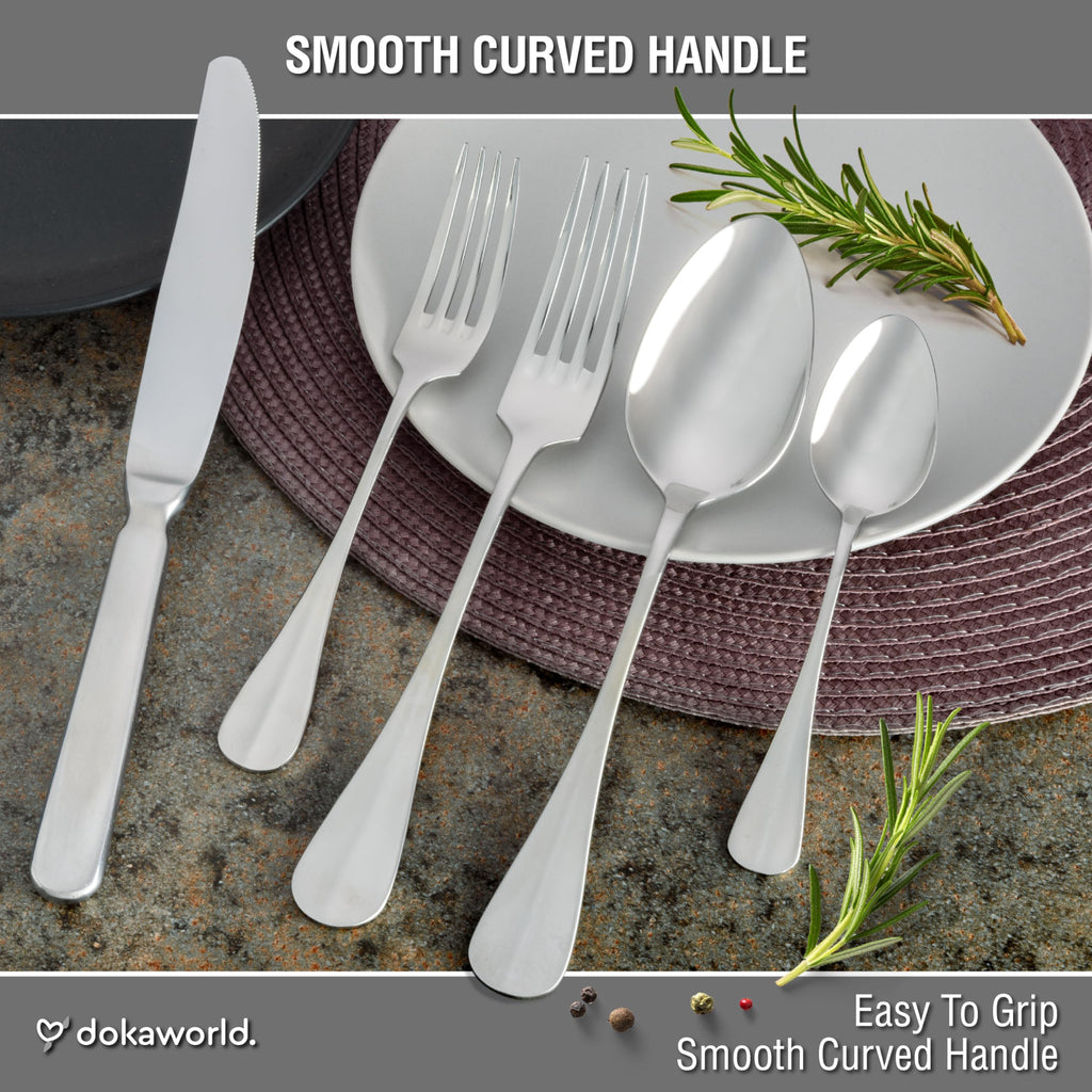 Semi-Matte Design Flatware, Cutlery Set for 8 persons, 40 Piece