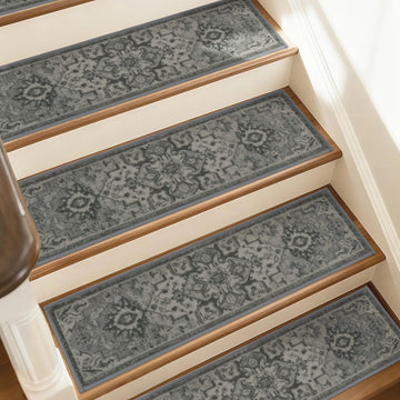 Stair Treads, 15 Pack 8" X 30", Olive/Grey