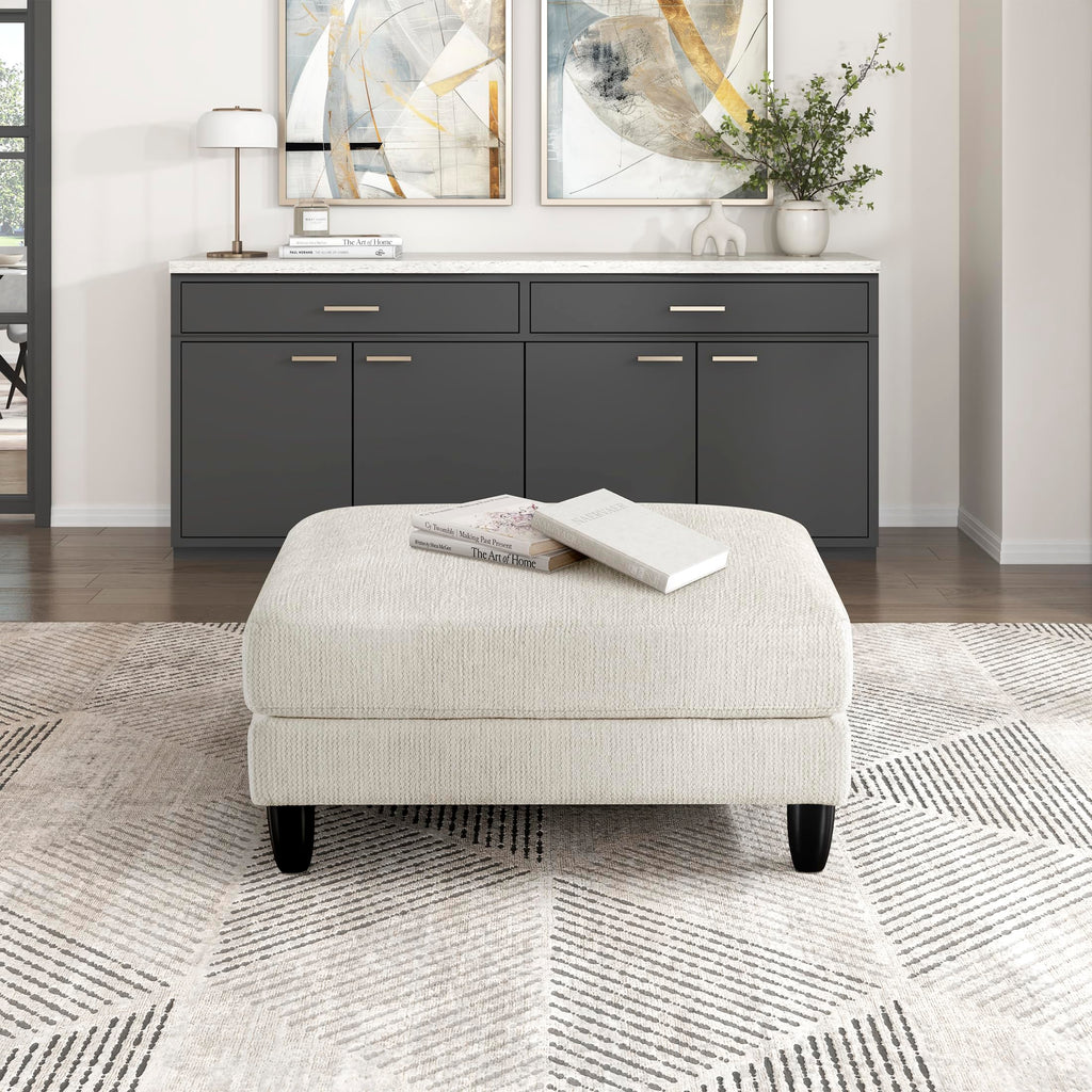 Modern Ottoman, Foot Stools, Living Room Foot Rest, Module for Sectional Sofa, 40" Microfiber Upholstery Square