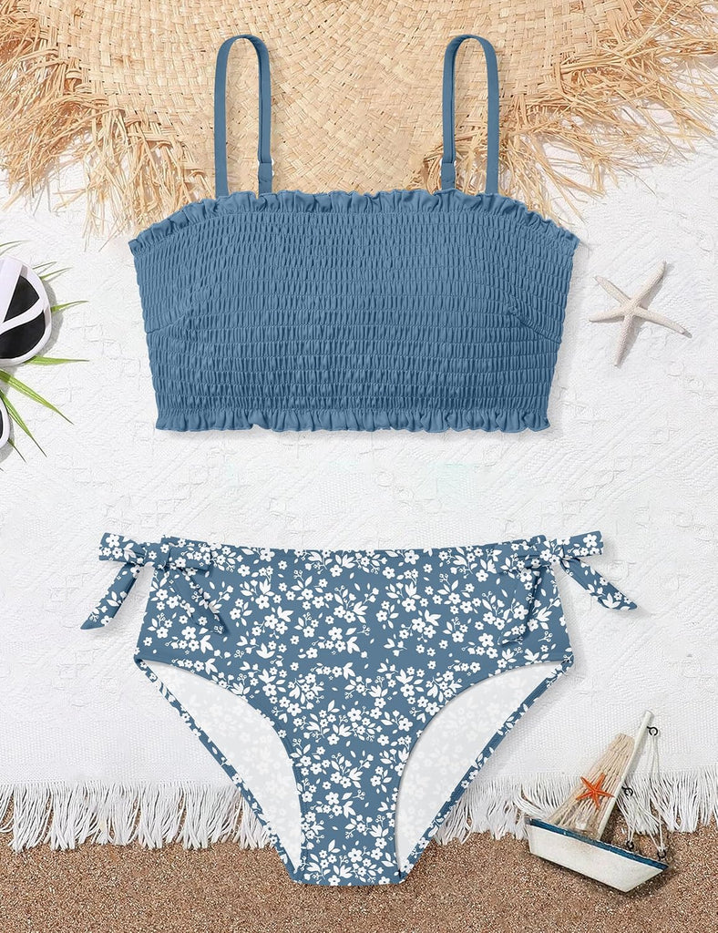 Girls Swimsuit Adjustable Straps Bathing Suits Bikini Sets with Chest Pad 2 Piece Swimwear for Girl Years