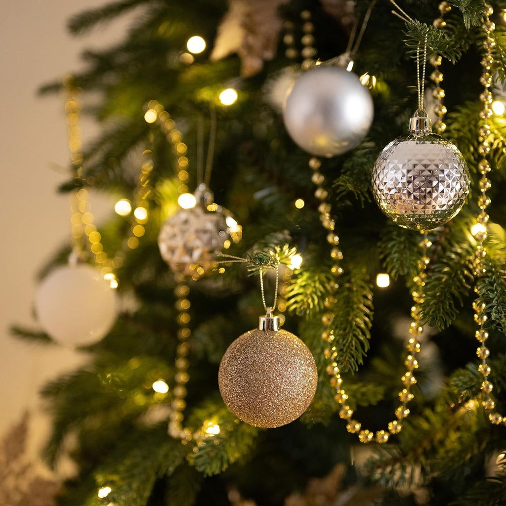 Christmas Tree Decorations Ball Ornaments 2 Inches - Set of 50