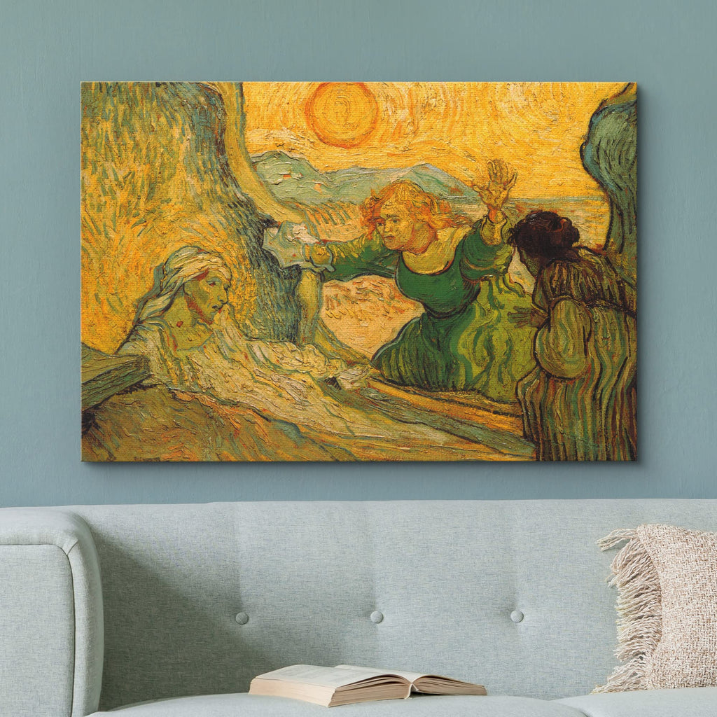 The Raising of Lazarus by Vincent Van Gogh - Canvas Print Wall Art Famous Painting Reproduction - 24" x 36"