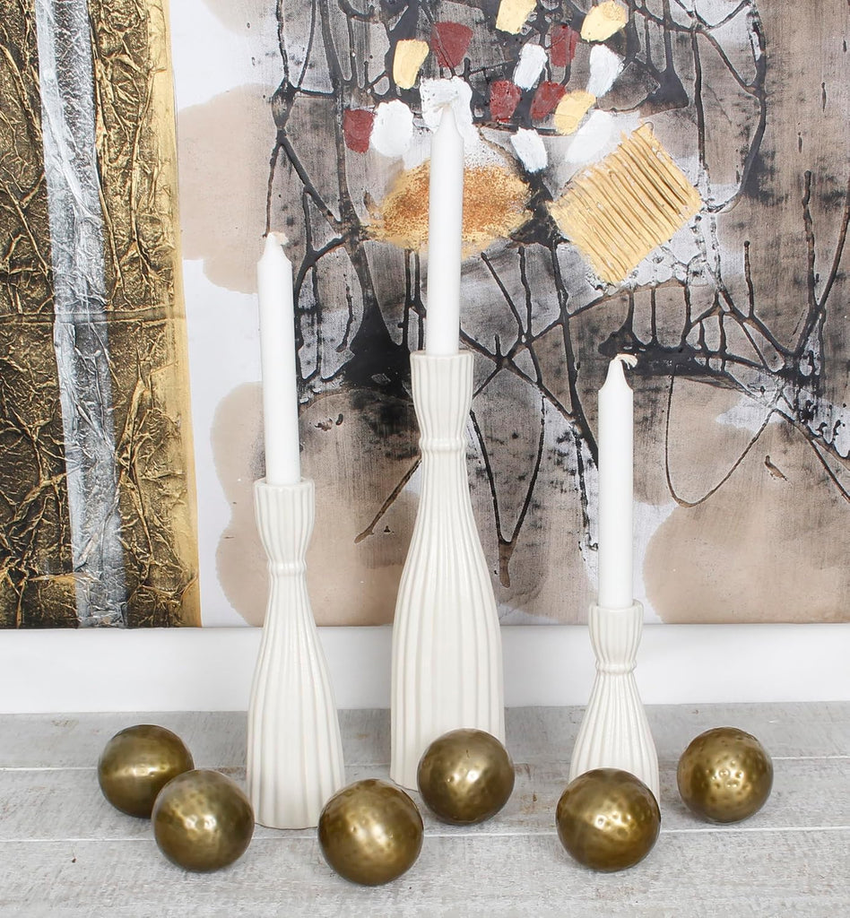 Decorative Balls, Orbs, Spheres Pieces 2.75 inch Bowl/Vase Filler Antique Brass - Set of 6