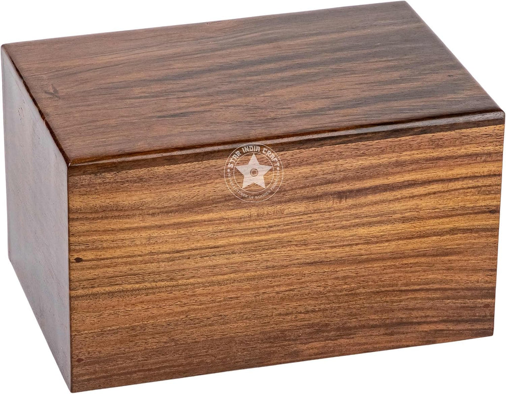 SIC Urn for Dog Ashes, Natural Rosewood Memorial, Medium, 110 cu