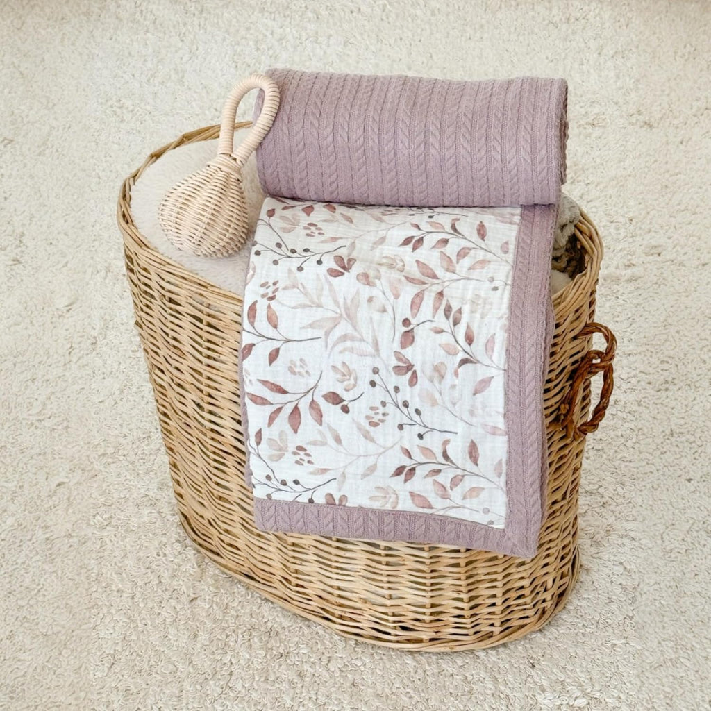 Blanket with Name - 100% Organic Cotton Newborn Gift | Custom Knit Blanket for Boys, Girls, Kids & Baby Showers