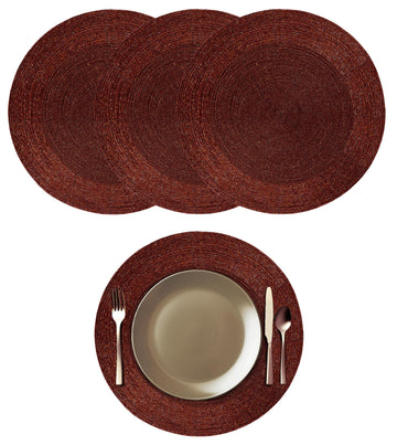 Glitz Handmade Beaded Charger Placemats - Set of 4 - Burgundy