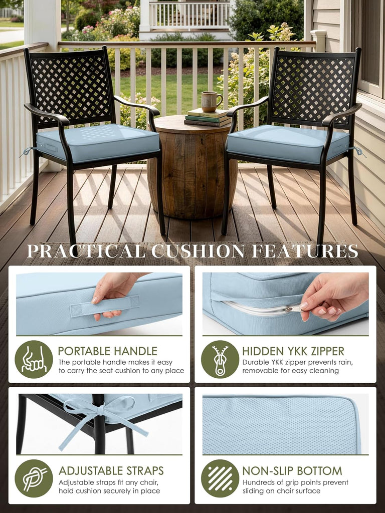 Outdoor Chair Cushions Patio Funiture Chair Seat Cushion 22 L X 22 W X 4 H Waterproof & Fade Resistant Square Sofa