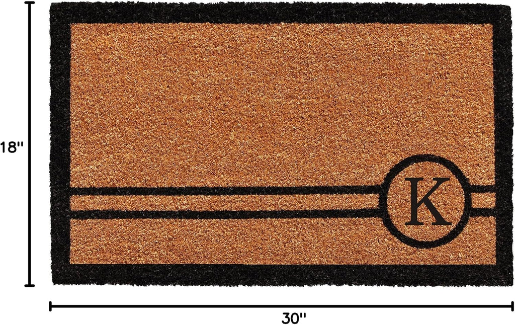 153071830K Chelsea Monogram Doormat 18" x 30", Letter K