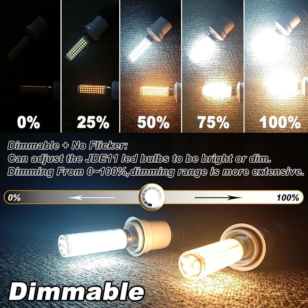 Dimmable JDE11 E11 120V 100W Candelabra Bulbs Equivalent,2700k Warm
