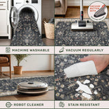 Large 3x5 Entryway Rug Indoor - Washable Non-Slip Low Pile Ultra Soft Area Rug